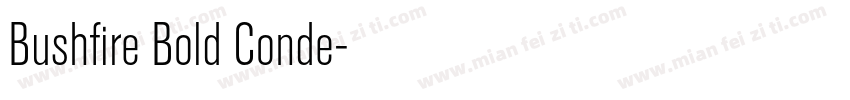 Bushfire Bold Conde字体转换